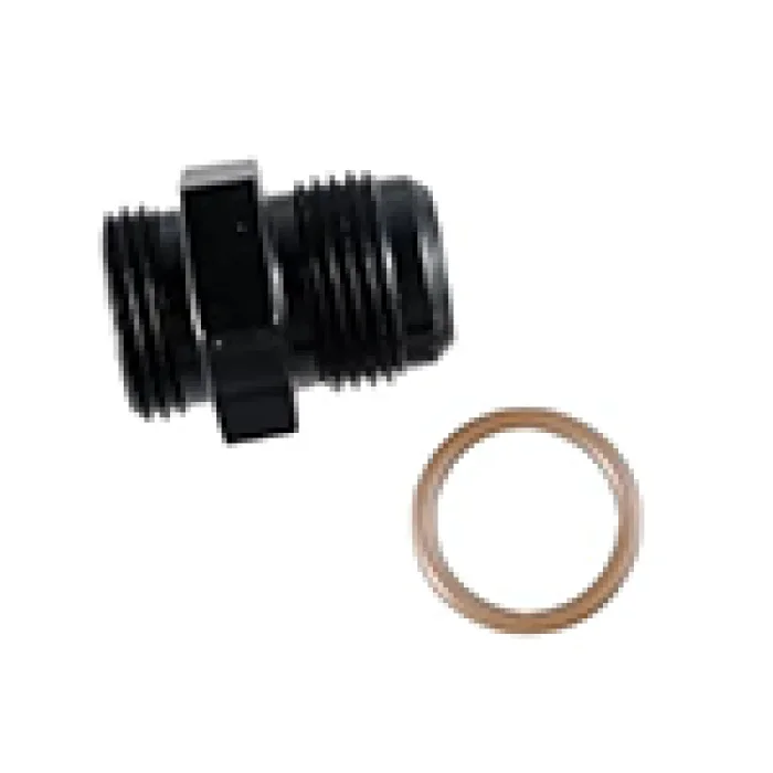 Fragola -6AN x 7/8-14 (10) Radius Fitting – Black0.05 lb