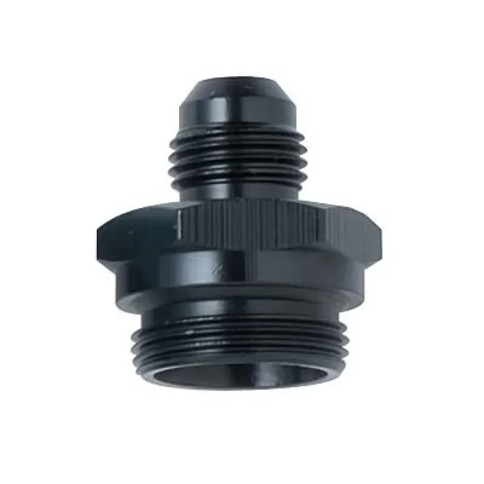 Fragola -6AN x 7/8-20 Male Adapter-Dual Feed – Black