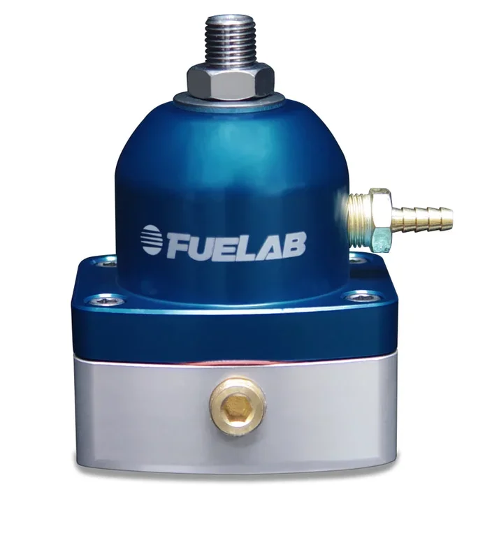 Fuelab 535 EFI Adjustable Mini FPR 25-90 PSI (2) -6AN In (1) -6AN Return – Blue