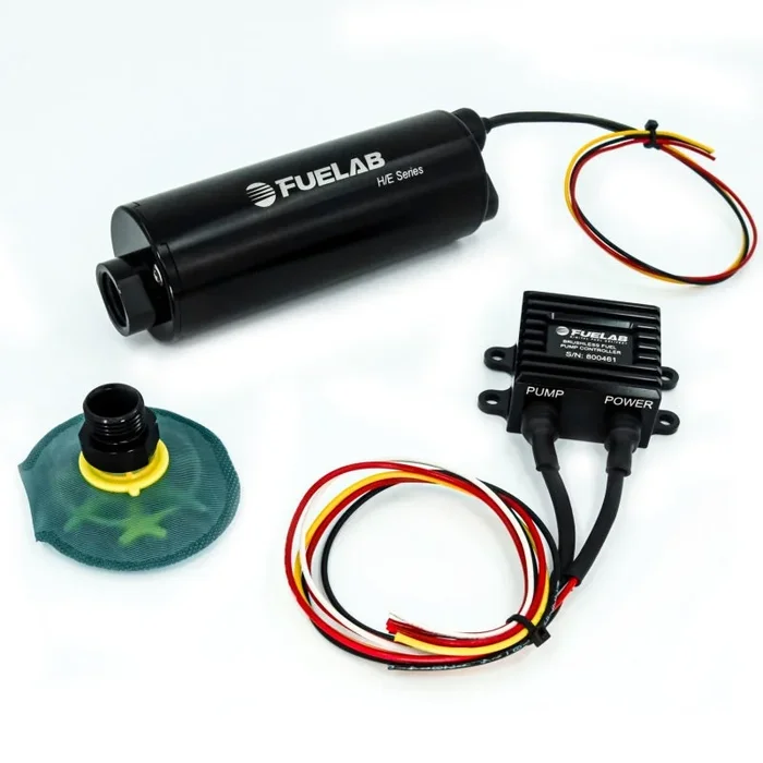 Fuelab In-Tank Twin Screw Brushless Fuel Pump Kit w/Remote Mount Controller/65 Micron – 550 LPH