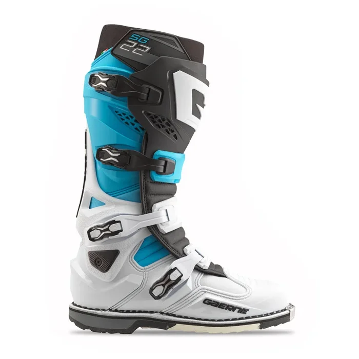 Gaerne SG22 Limited Edition Boot White/Black/Light Blue Size – 8