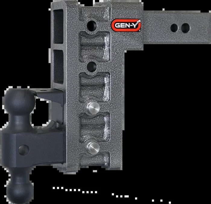 Gen-Y Mega Duty 2.5in Shank 9in Drop 3.5K TW 32K Hitch w/GH-0161 Dual-Ball/Pintle Lock