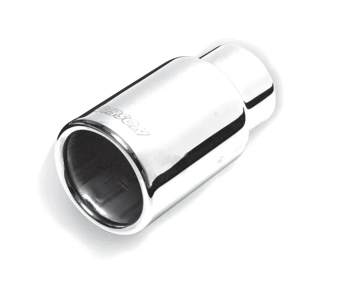 Gibson Rolled Edge Straight-Cut Tip – 3.5in OD/2.5in Inlet/6in Length – Stainless