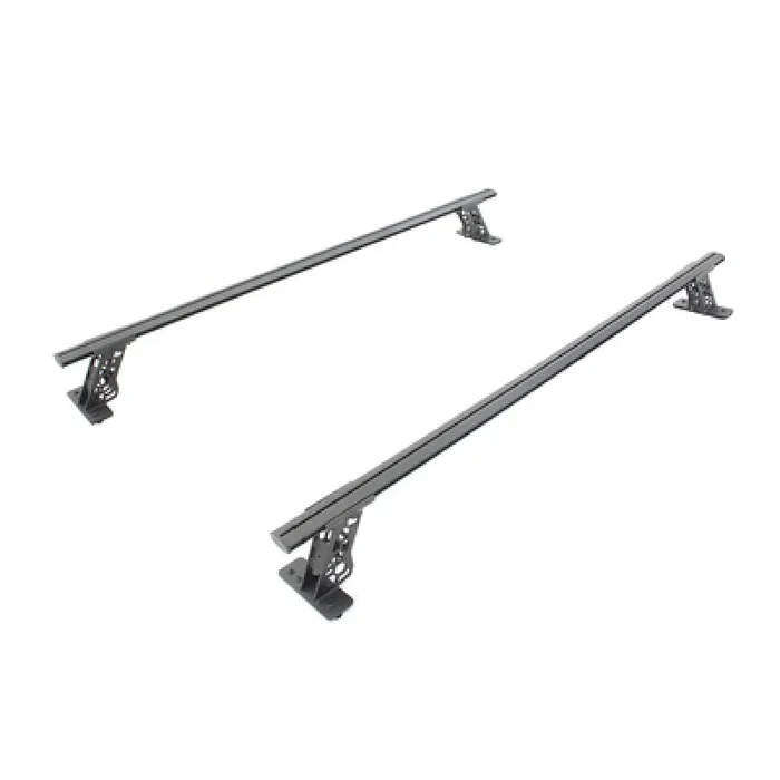 Go Rhino 15-22 Ford F-150 / 07-21 Toy. Tundra XRS Cross Bars Kit – Tex Blk (Attch Tonneau Cvr T-Trk)