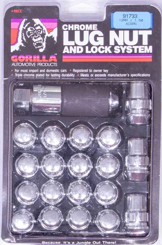 Gorilla Lug Nut and Lock System 14mmx1.50 Acorn Bulge