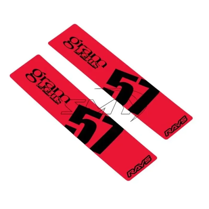 Gram Lights 57DR/57CR Spoke Sticker Red (2 PCS)