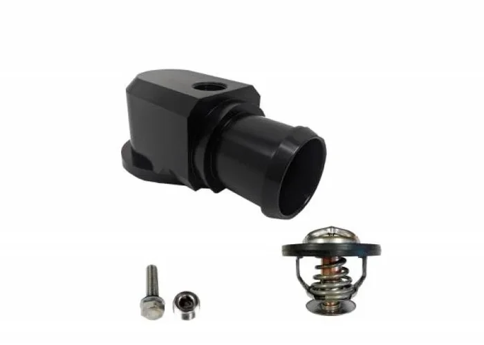 Granatelli 18-19 Jeep Trackhawk Billet Thermostat Housing w/180 Deg Thermostat – Black