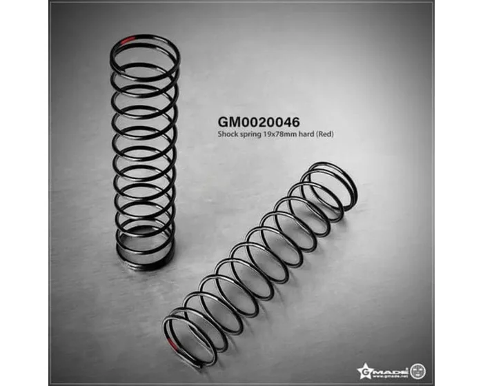 Hard Shock Spring, 19x78mm, Red