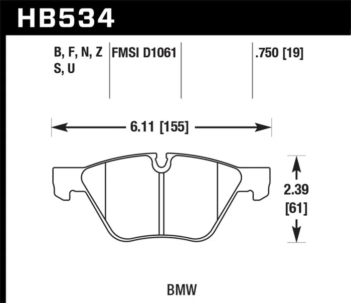 Hawk 08-12 BMW 128i /06 325i/325Xi /07 328i/328Xi /06 330i/330Xi Front DTC-70 Race Brake Pads4.8 lb