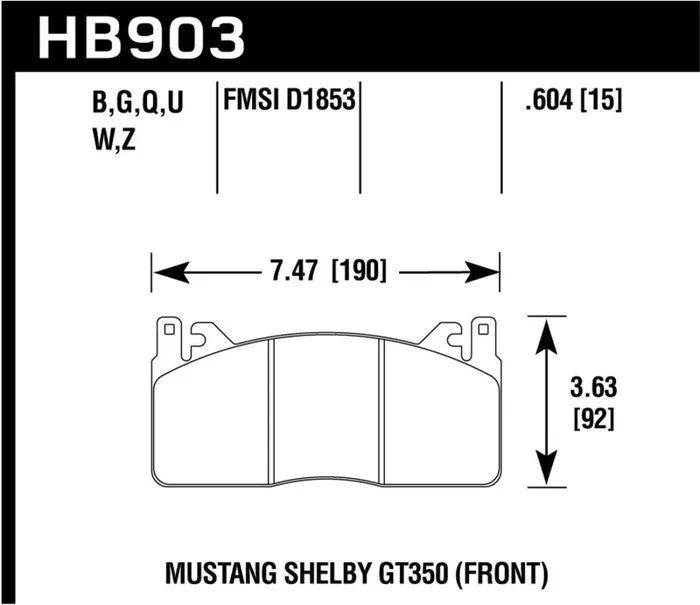 Hawk Track Only 15mm Thick DTC-70 Brake Pads9.4 lb