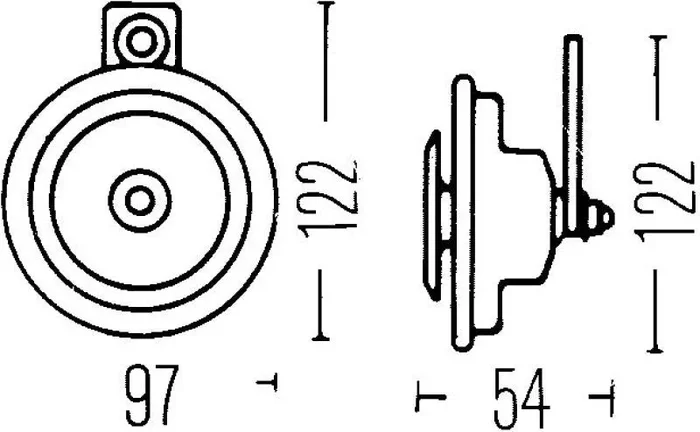 Hella Sharptone Horn Kit 12V 415/350Hz Yellow (3BB922000731 = H31000001) (Min Qty 360)1.9 lb