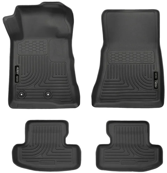 Husky Liners 15-22 Ford Mustang WeatherBeater Black Front & Second Seat Floor Liner8.3 lb