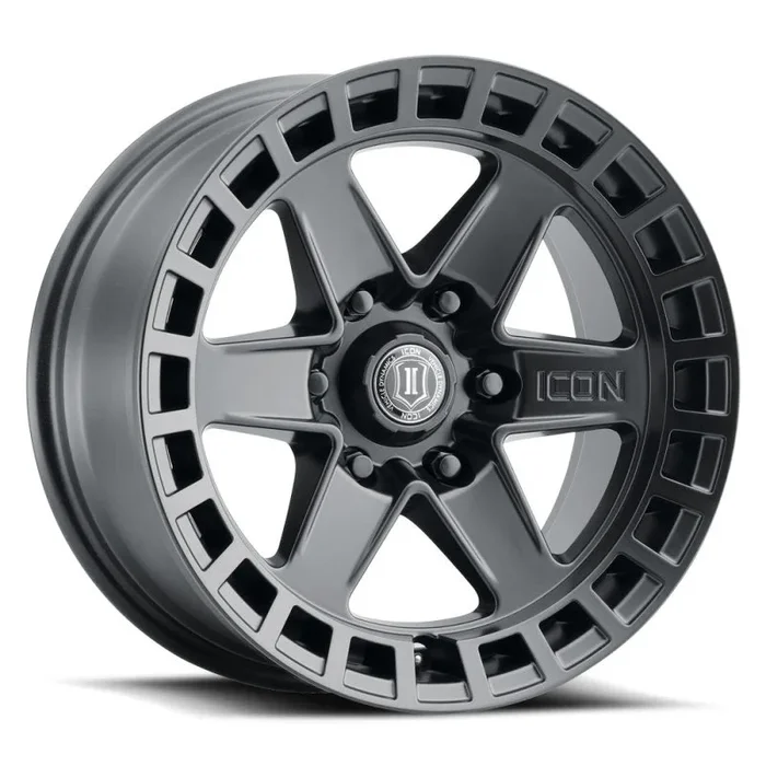 ICON Raider 17×8.5 6×135 6mm Offset 5in BS Satin Black Wheel