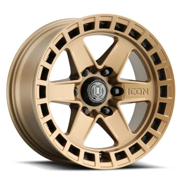 ICON Raider 17×8.5 6×5.5 0mm Offset 4.75in BS Satin Brass Wheel