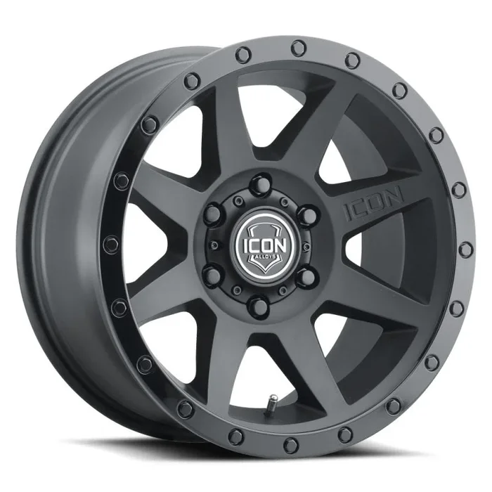 ICON Rebound 17×8.5 5×150 25mm Offset 5.75in BS 110.1mm Bore Double Black Wheel