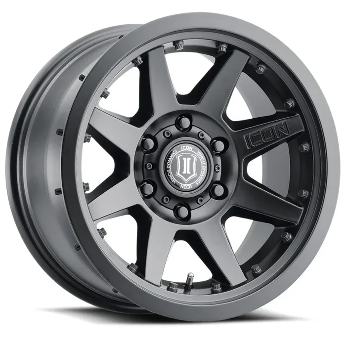 ICON Rebound Pro 17×8.5 6×5.5 0mm Offset 4.75in BS 106.1mm Bore Satin Black Wheel