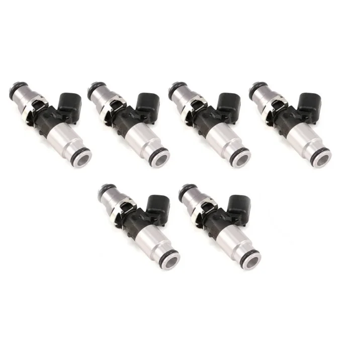 Injector Dynamics 1050X Injectors 14mm (Grey) Adaptor Top – (Silver) Bottom Adapter (Set of 6)0.8 lb