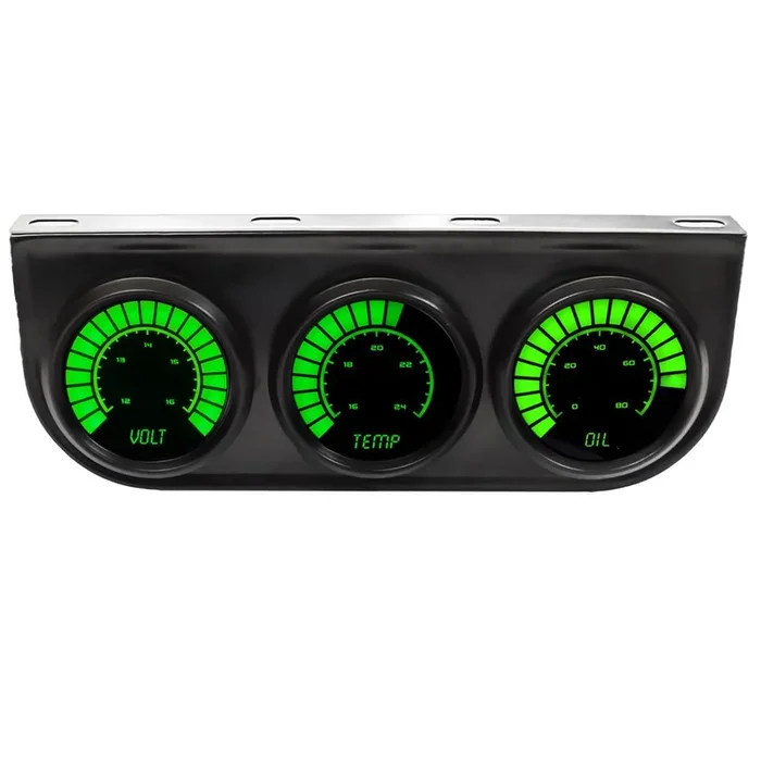 Intellitronix 3 Gauge Kit LED Bargraph Panel 2-1/6 w/Green LED