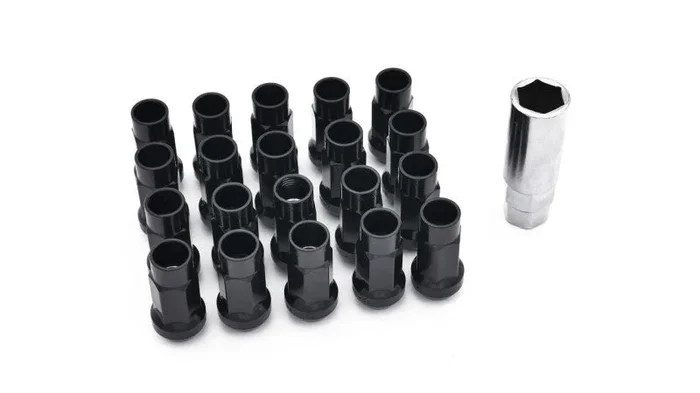 ISR Performance Steel 50mm Open Ended Lug Nuts M12x1.25 – Black