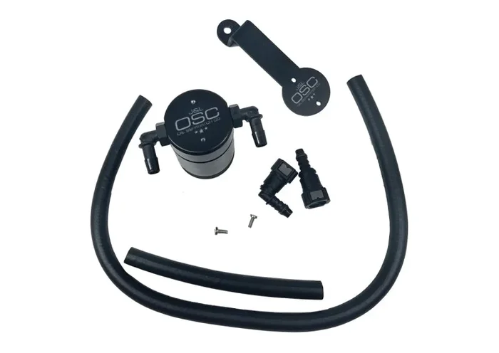 J&L 05-10 Ford Mustang GT/Bullitt/Saleen Passenger Side Oil Separator 3.0 – Black Anodized1.4 lb