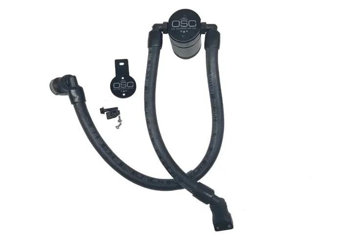J&L 10-18 Ford Taurus Sho EcoBoost V6 Passenger Side Oil Separator 3.0 – Black Anodized1.7 lb