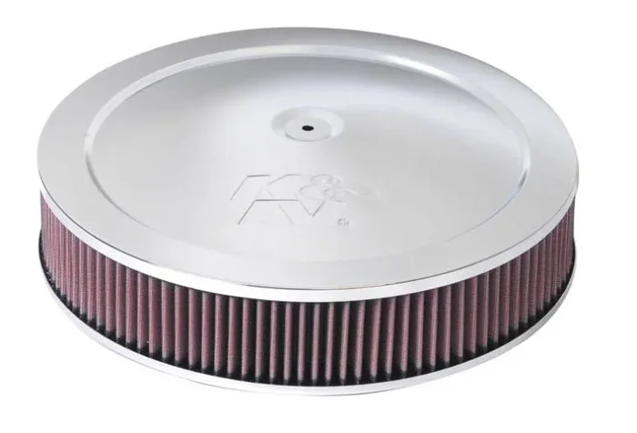 K&N 14in Red Custom Air Cleaner Assembly – 5.125in ID x 14in OD x 2.75in H x 1.25in Drop Base