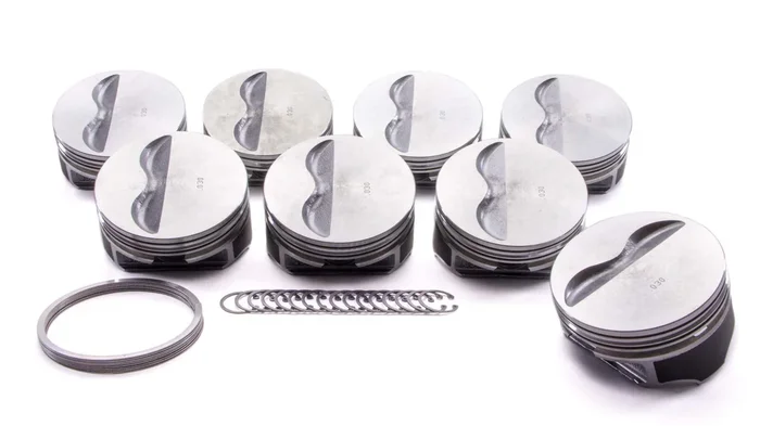 Kb Performance Pistons SBC Flat Top Piston Set 4.030 Bore -5cc