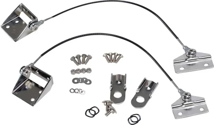 Kentrol 76-86 Jeep CJ Tailgate Pivot Latch Assembly Fiberglass Body CJ – Polished Silver1.9 lb