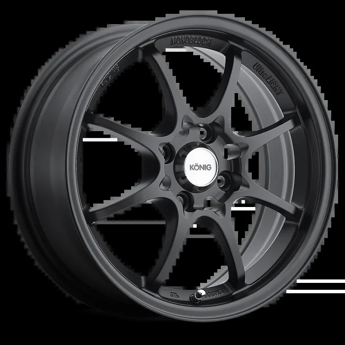 Konig Helium 15×6.5 4×100 ET40 Flat Black15.3 lb