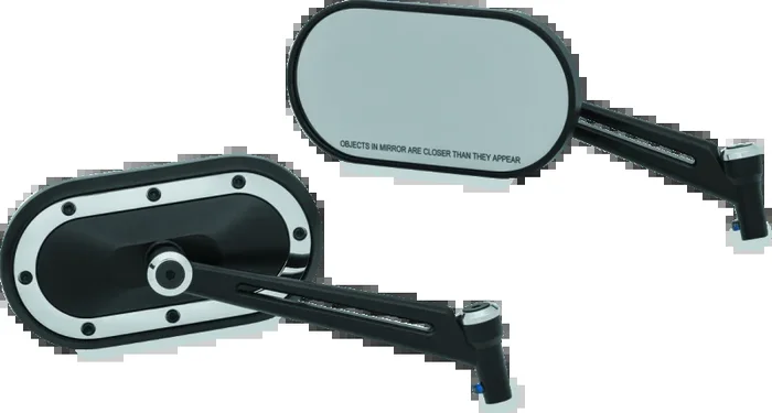 Kuryakyn Heavy Industry Mirrors Satin Black & Chrome