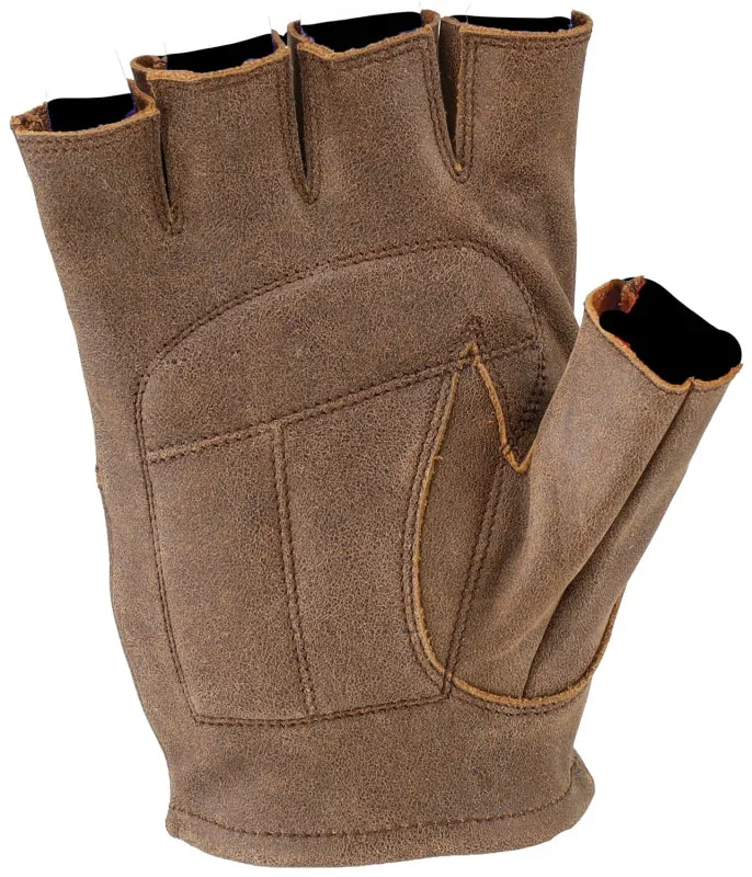 Kuryakyn Leather By River Road Buster Vintage Shorty Gloves Black – XL