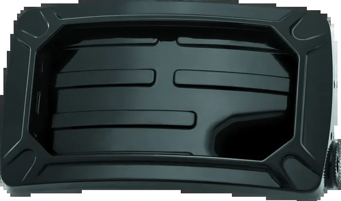 Kuryakyn Nova Curved Horizontal Mount Side License Plate Holder Gloss Black