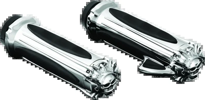 Kuryakyn Premium Zombie Grips With Throttle Boss Throttle-By-Wire Chrome1.7 lb