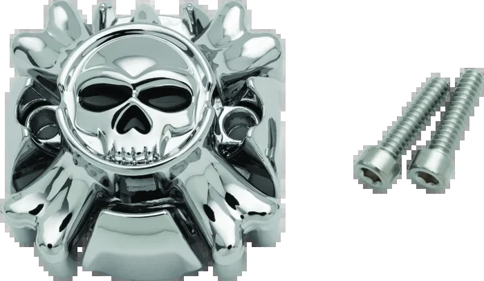 Kuryakyn Replacement Zombie Grip Emblems Without Throttle Boss Chrome0.19 lb