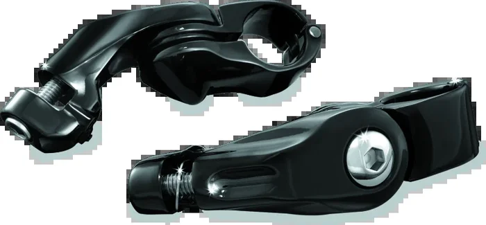 Kuryakyn Tour Tech 4in Back Arm With 1-1/4in Clamps Without Pegs Black3.6 lb