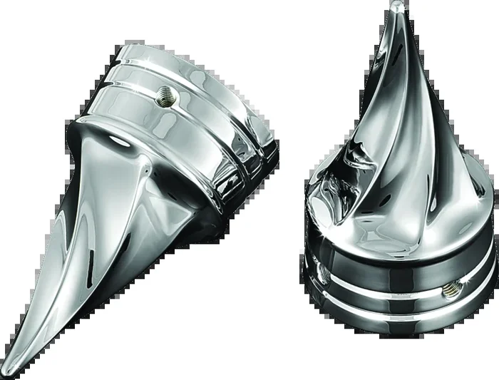 Kuryakyn Twisted Axle Caps Chrome1.0 lb