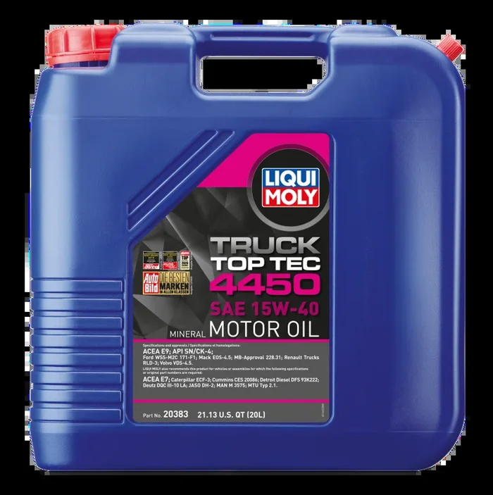 LIQUI MOLY 20L Top Tec Truck 4450 Motor Oil SAE 15W40