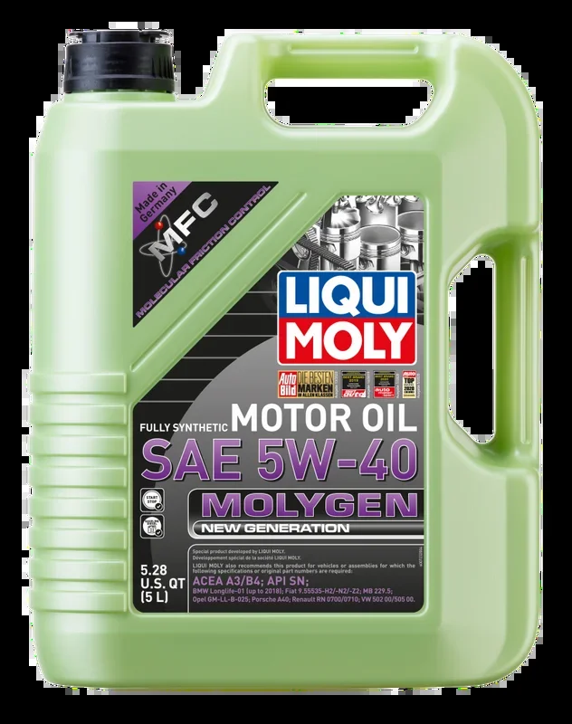 LIQUI MOLY 5L Molygen New Generation Motor Oil SAE 5W40