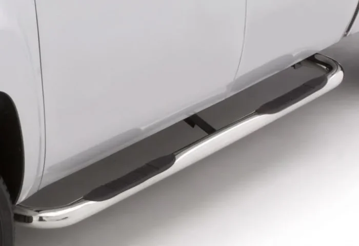 Lund 01-13 Chevy Silverado 1500 Crew Cab (Body Mount) 3in. Round Bent SS Nerf Bars – Polished