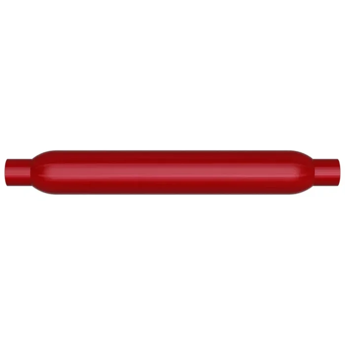 MagnaFlow Muffler Red Pack Series Glasspack 3in Rd 18in Body Length 2in/2in Inlet/Outlet