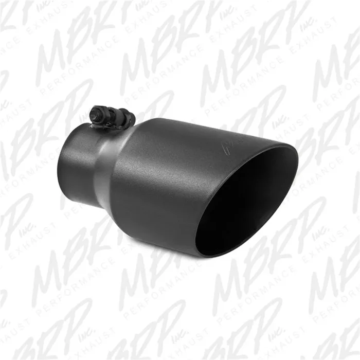 MBRP Universal 4in OD Dual Wall Angled 2.5in Inlet 8in Lgth Exhaust Tip – Black