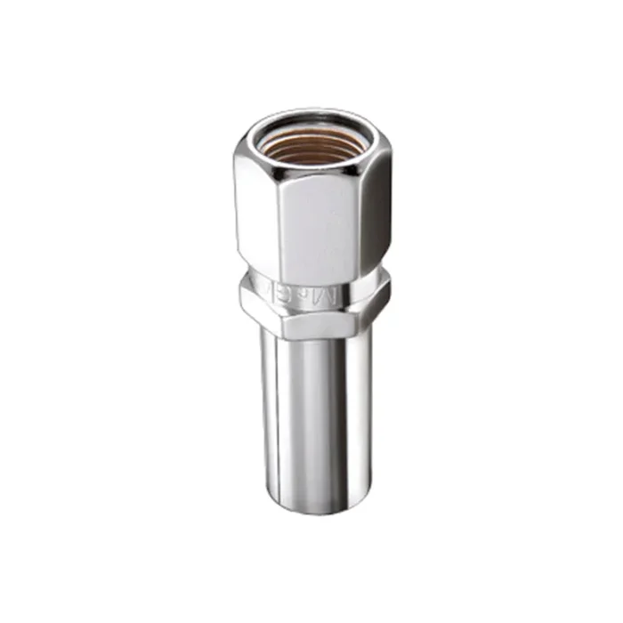 McGard Hex Lug Nut (Drag Racing X-Long Shank) M12X1.5 / 13/16 Hex / 2.475in. L (Box of 100) – Chrome