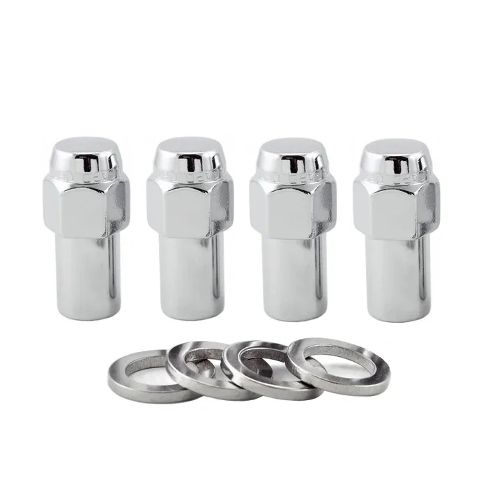 McGard Hex Lug Nut (Long Shank – .946in.) M12X1.5 / 13/16 Hex / 1.85in. Length (4-pack) – Chrome