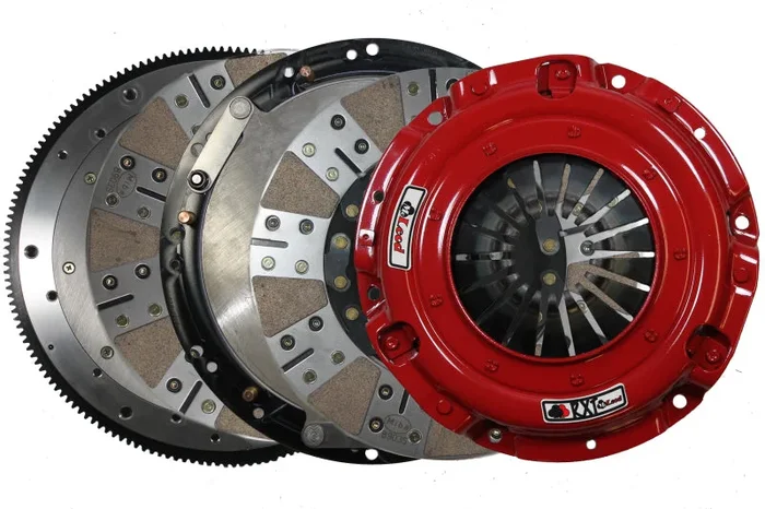 McLeod RXT Twin Disc Clutch Kit w/Steel Flywheel – Mod Motor Fords w/8 Bolt Crank 1-1/8in x 26 Input