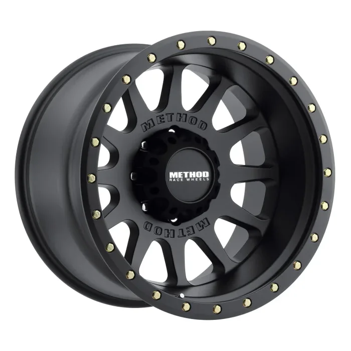 Method MR605 NV 20×9 -12mm Offset 8×6.5 121.3mm CB Matte Black Wheel