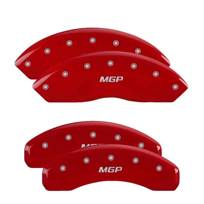 MGP 4 Caliper Covers Engraved Front & Rear MGP Red finish silver ch1.9 lb