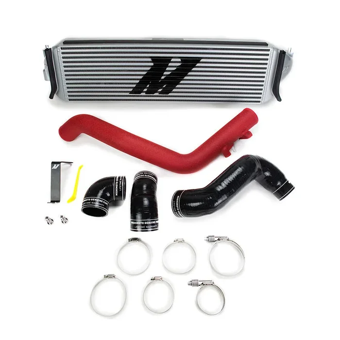 Mishimoto 2017+ Honda Civic Type R Intercooler Kit – Silver Intercooler Red Piping44.0 lb