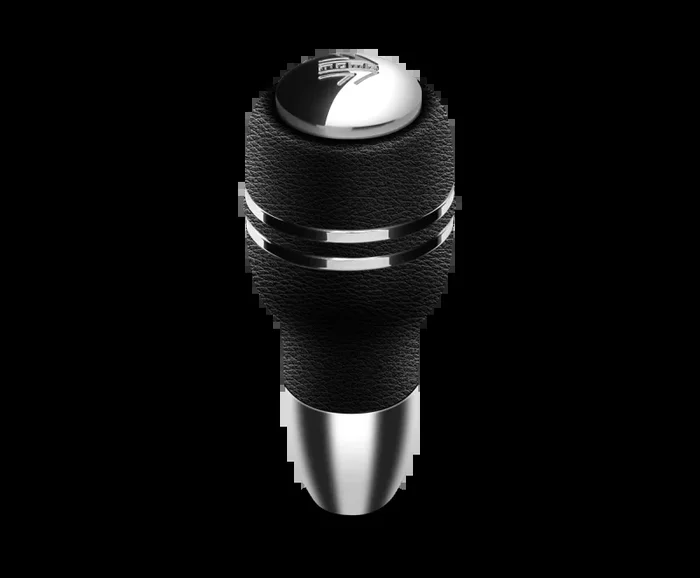Momo Automatico Shift Knob – Black Leather, Chrome Insert