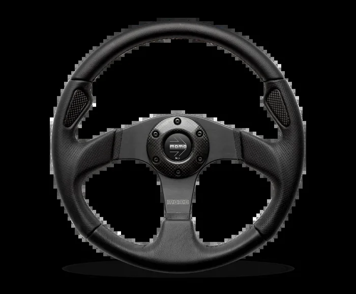 Momo Jet Steering Wheel 350 mm -Black AirLeather/Black Spokes3.0 lb