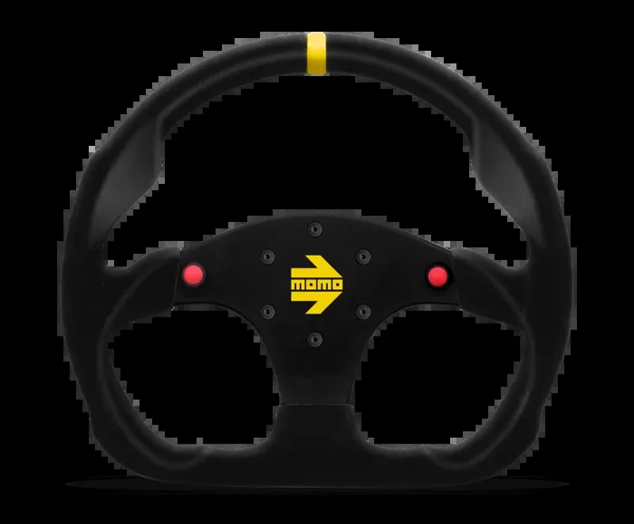 Momo MOD30 Buttons Steering Wheel 320 mm – Black Suede/Black Spokes/1 Stripe